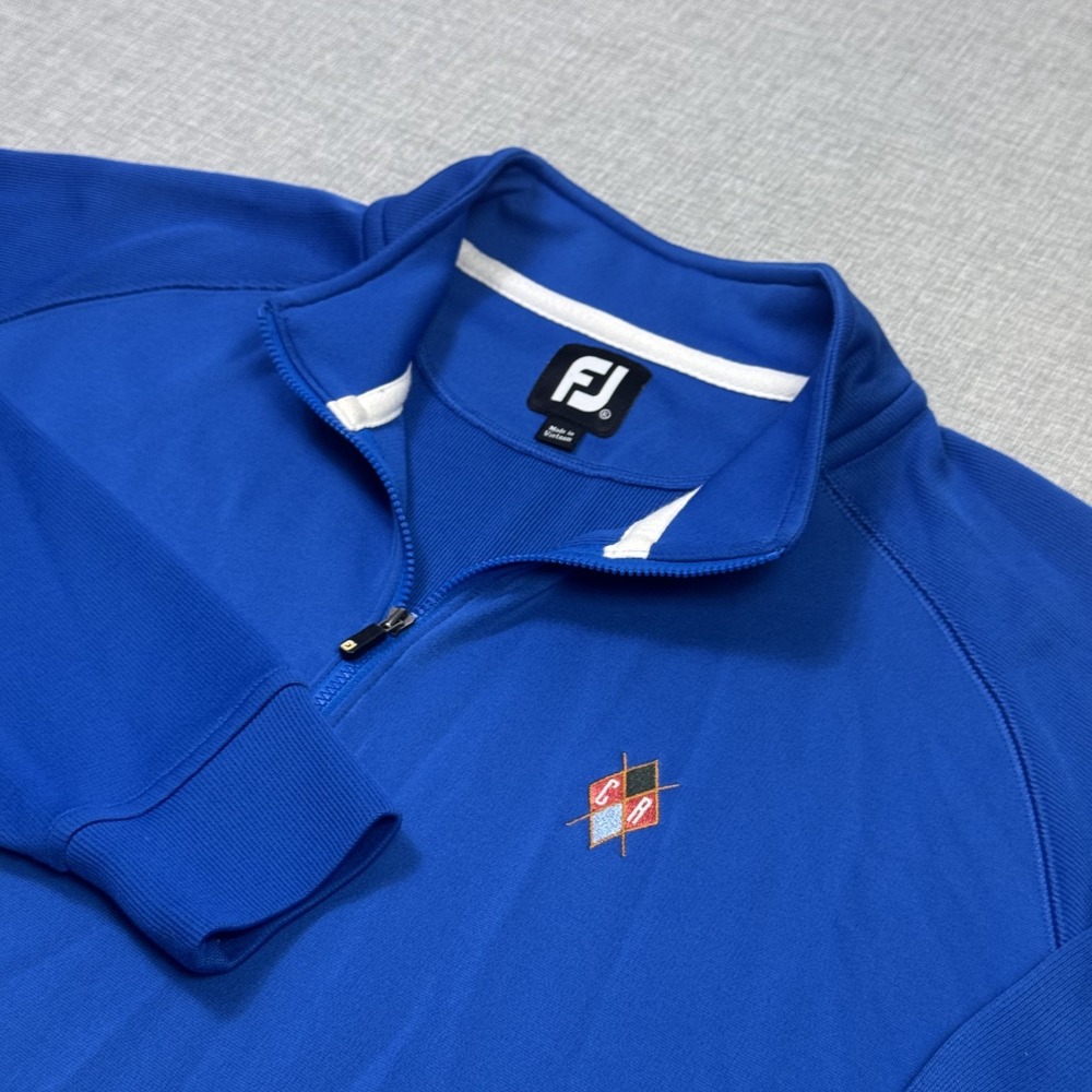 FootJoy 1/4 Zip Pullover Shirt Mens XL Blue Golf Performance Long Sleeve